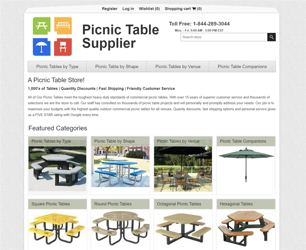 Picnic Table Supplier Current